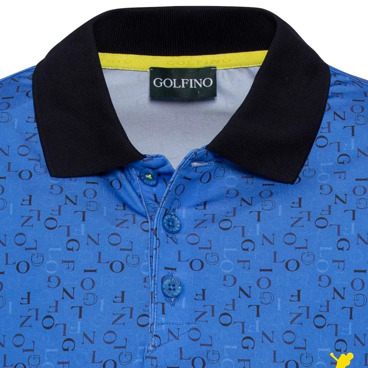 Golfino Typo Letter Print Polo blue