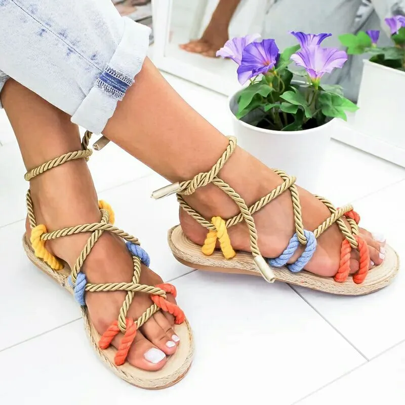 HAJINK Lace Up Sandals