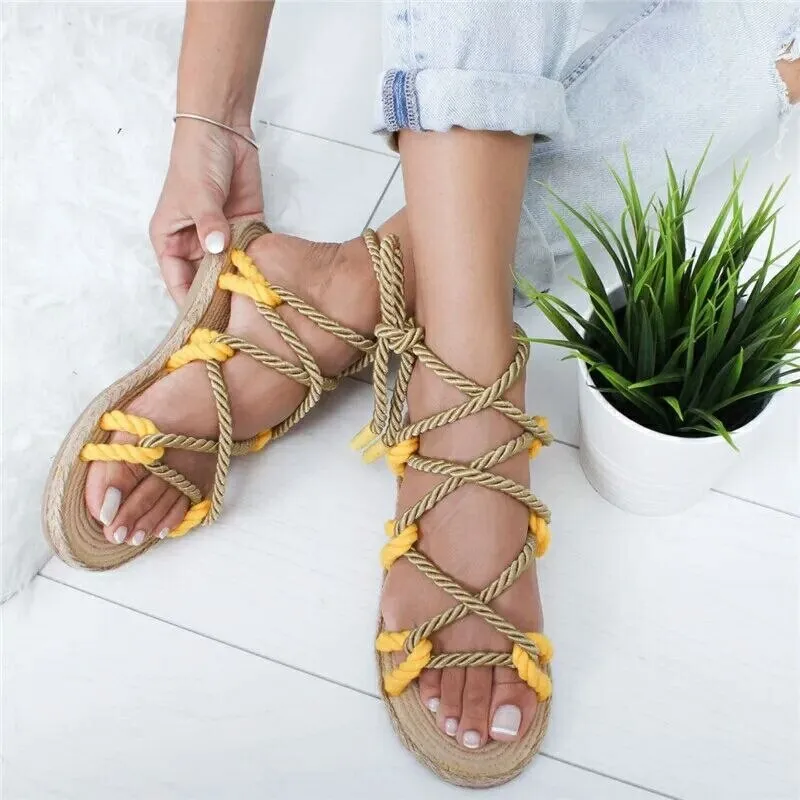 HAJINK Lace Up Sandals