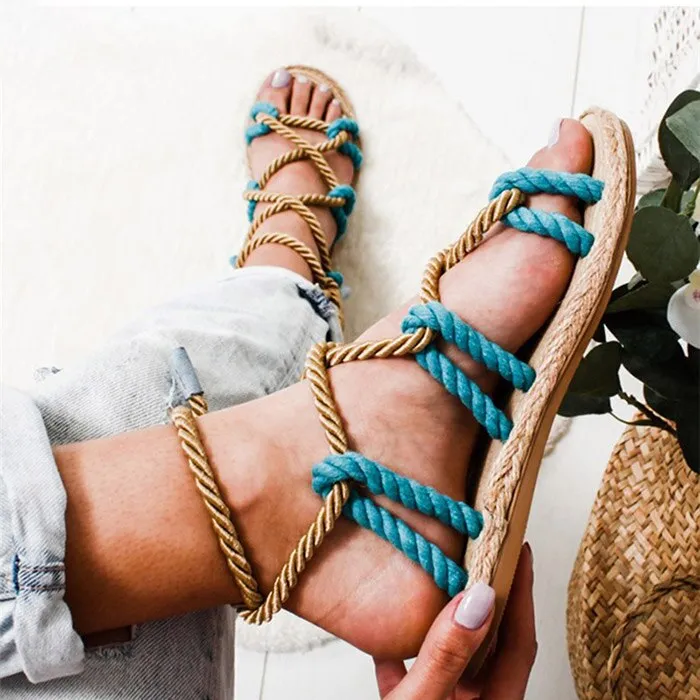 HAJINK Lace Up Sandals