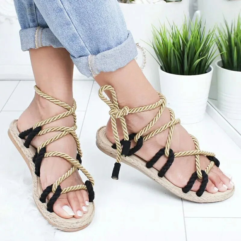 HAJINK Lace Up Sandals