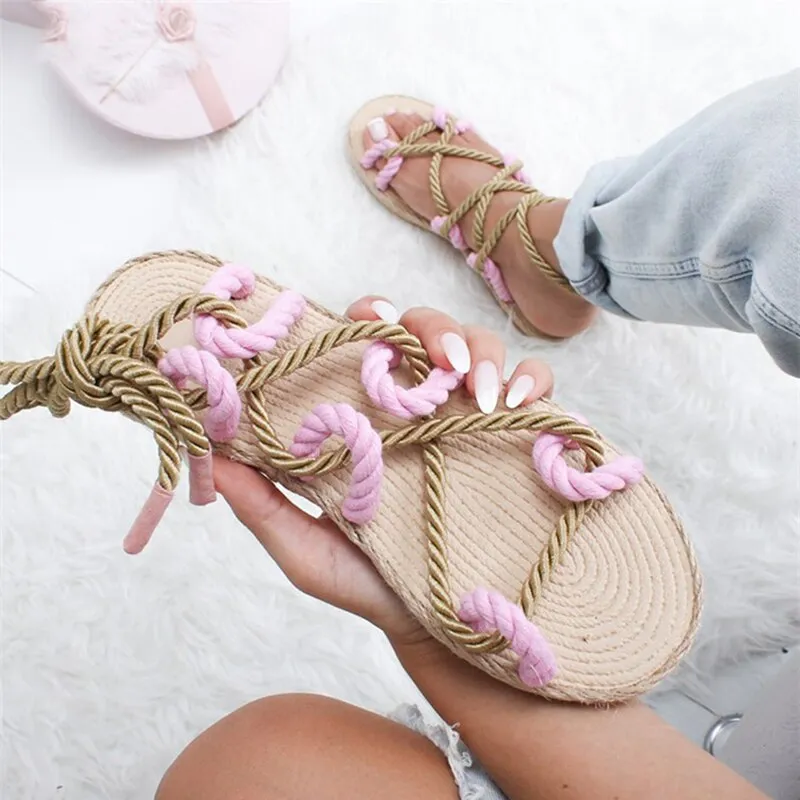 HAJINK Lace Up Sandals