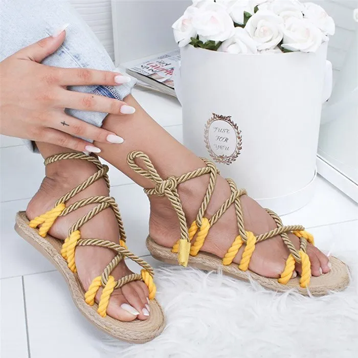 HAJINK Lace Up Sandals