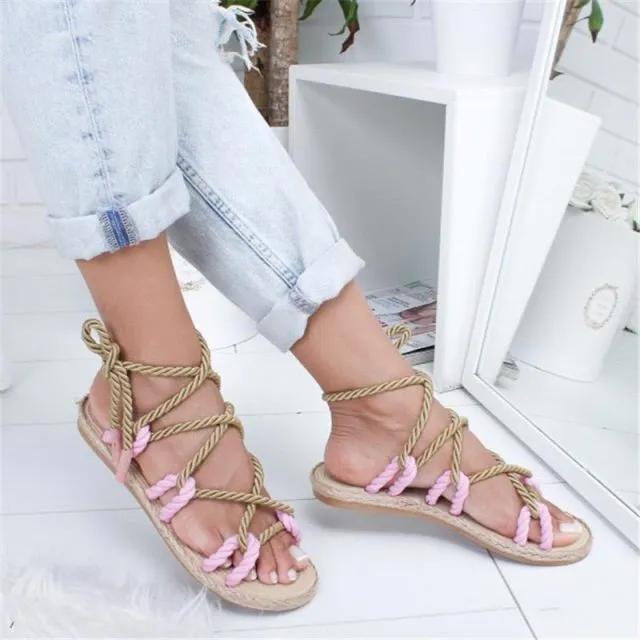 HAJINK Lace Up Sandals