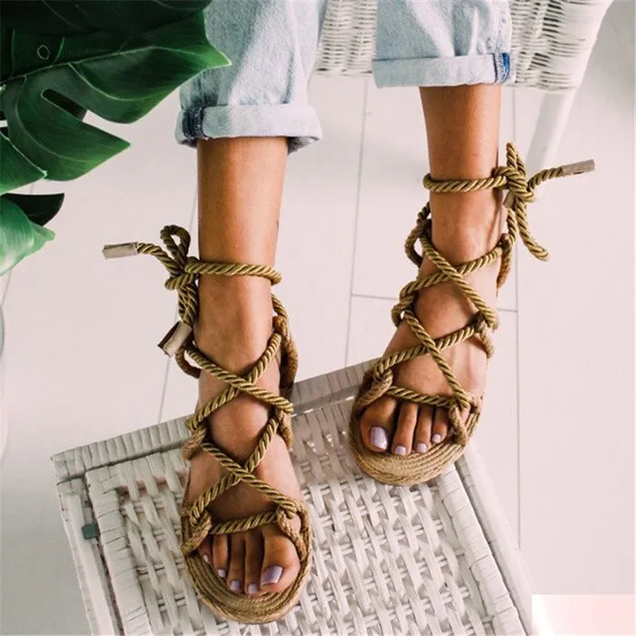 HAJINK Lace Up Sandals