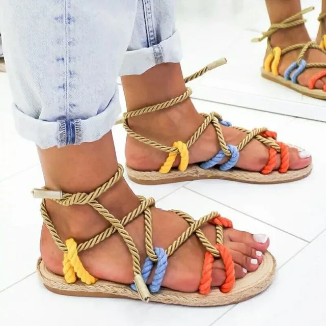 HAJINK Lace Up Sandals