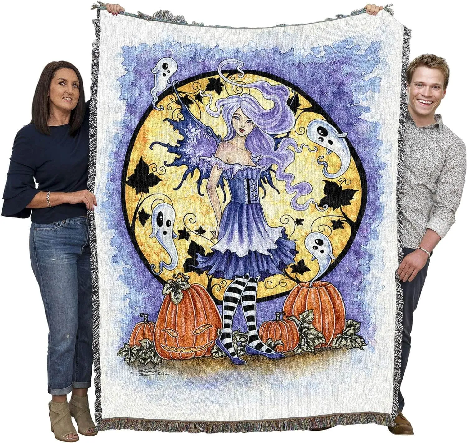 Haunted Pumpkin Tapestry Blanket