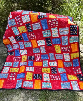 High 5 Combie and Stars Quilt Finished Size 62 x 74 Approx