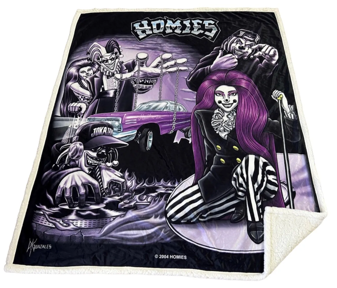 HOMIES - Sherpa JOKERS TOWN - 50 x 60 Throw Blanket