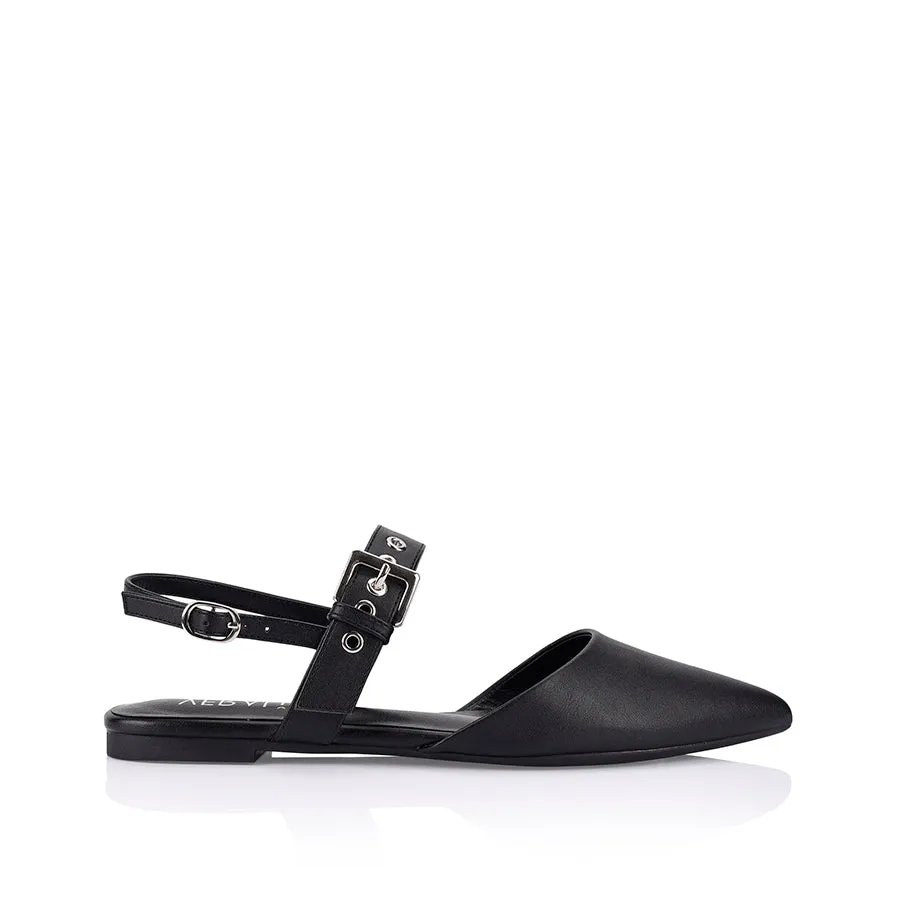 Idaho Slingback Flats - Black