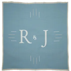 in2green Personalized Love Letters Throw Blanket, Rain/Milk/Flax