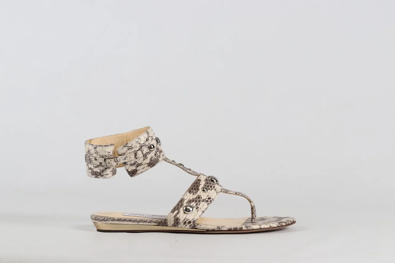 JIMMY CHOO PYTHON SANDALS EU 38.5 UK 5.5 US 8.5