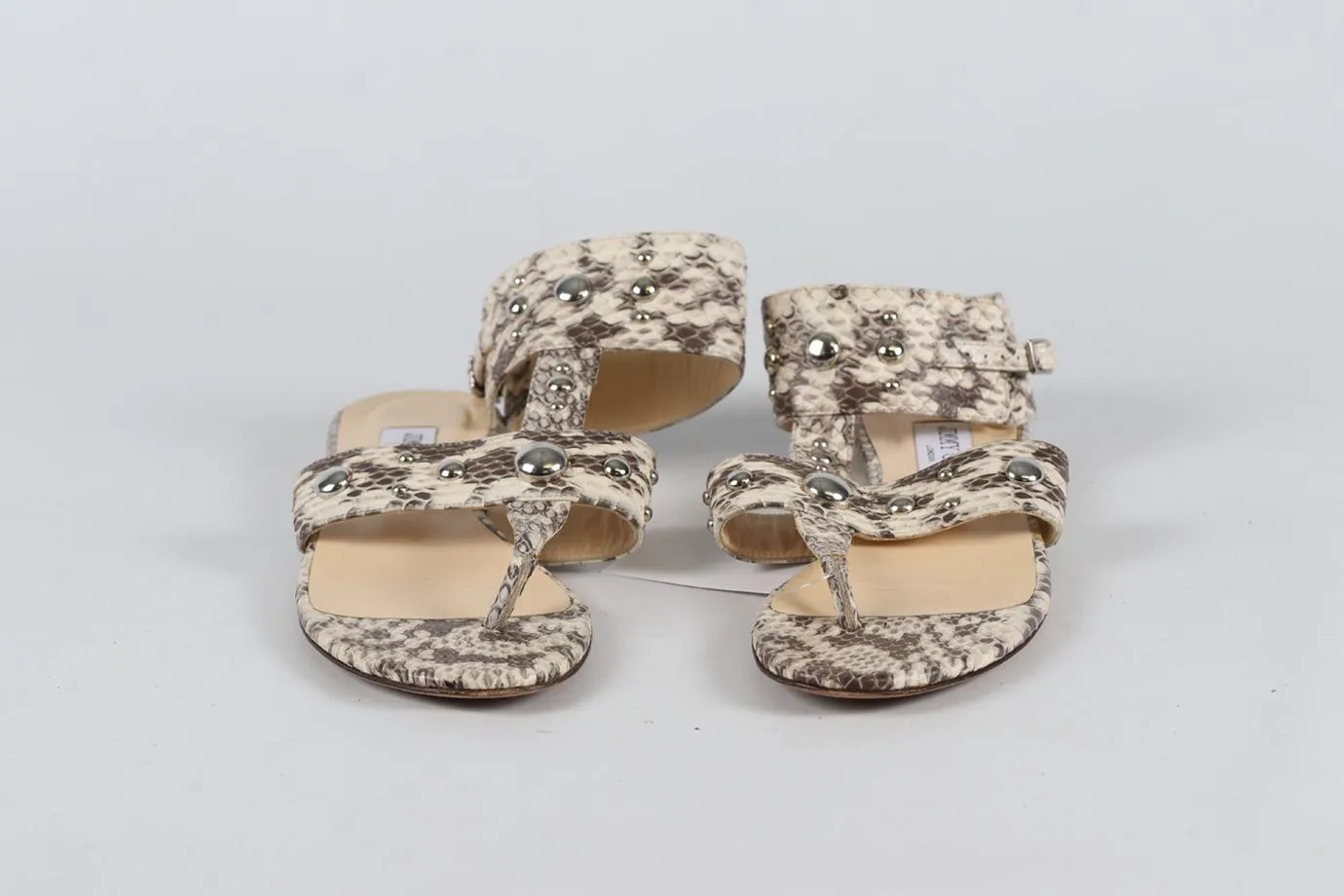 JIMMY CHOO PYTHON SANDALS EU 38.5 UK 5.5 US 8.5