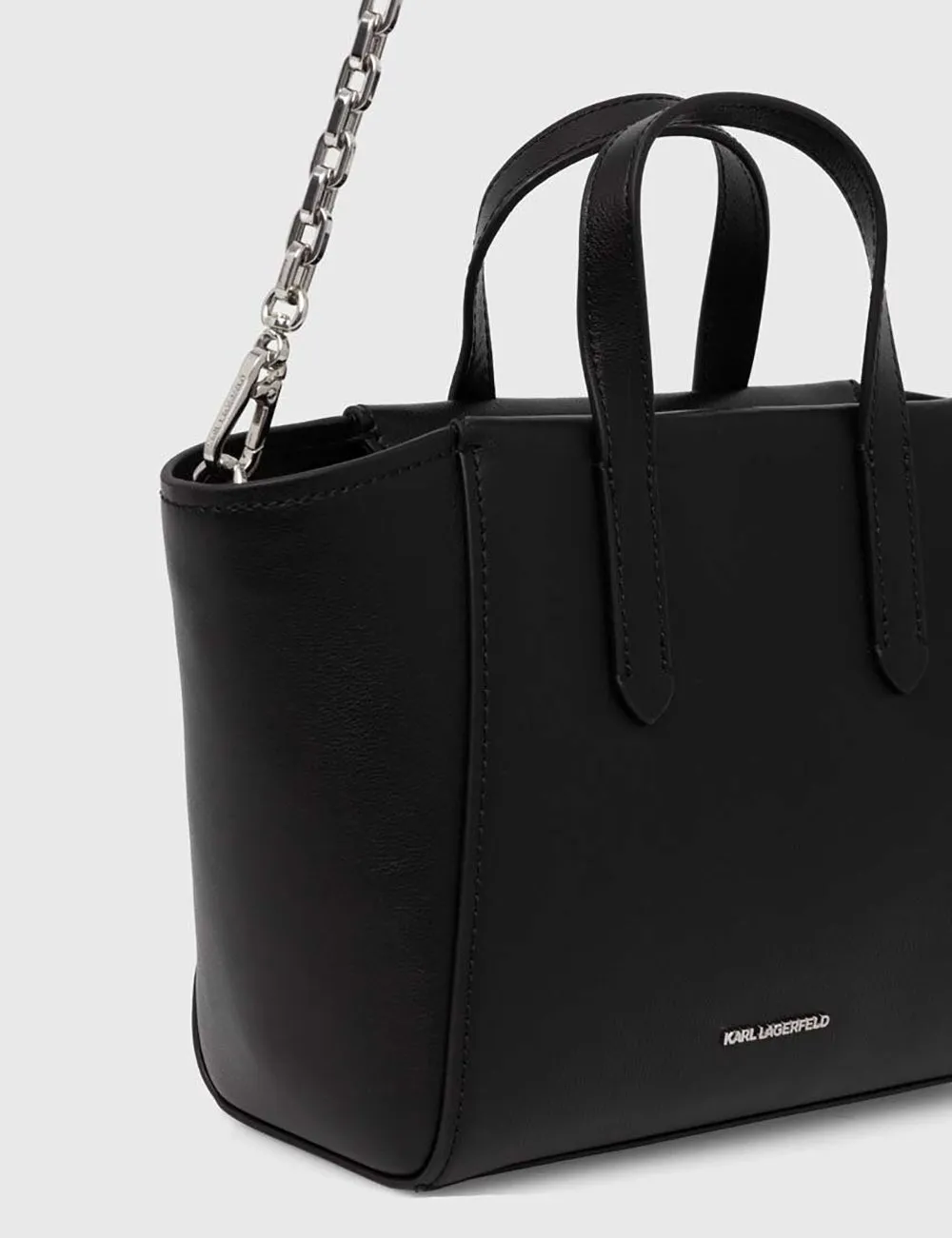 KARL LAGERFELD K/IKONIK 2.0 LEATHER S TOTE PN