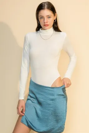 Kelusa Long Sleeve Turtleneck Body Suit - Off White