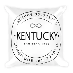 Kentucky - Throw Pillow - Latitude & Longitude