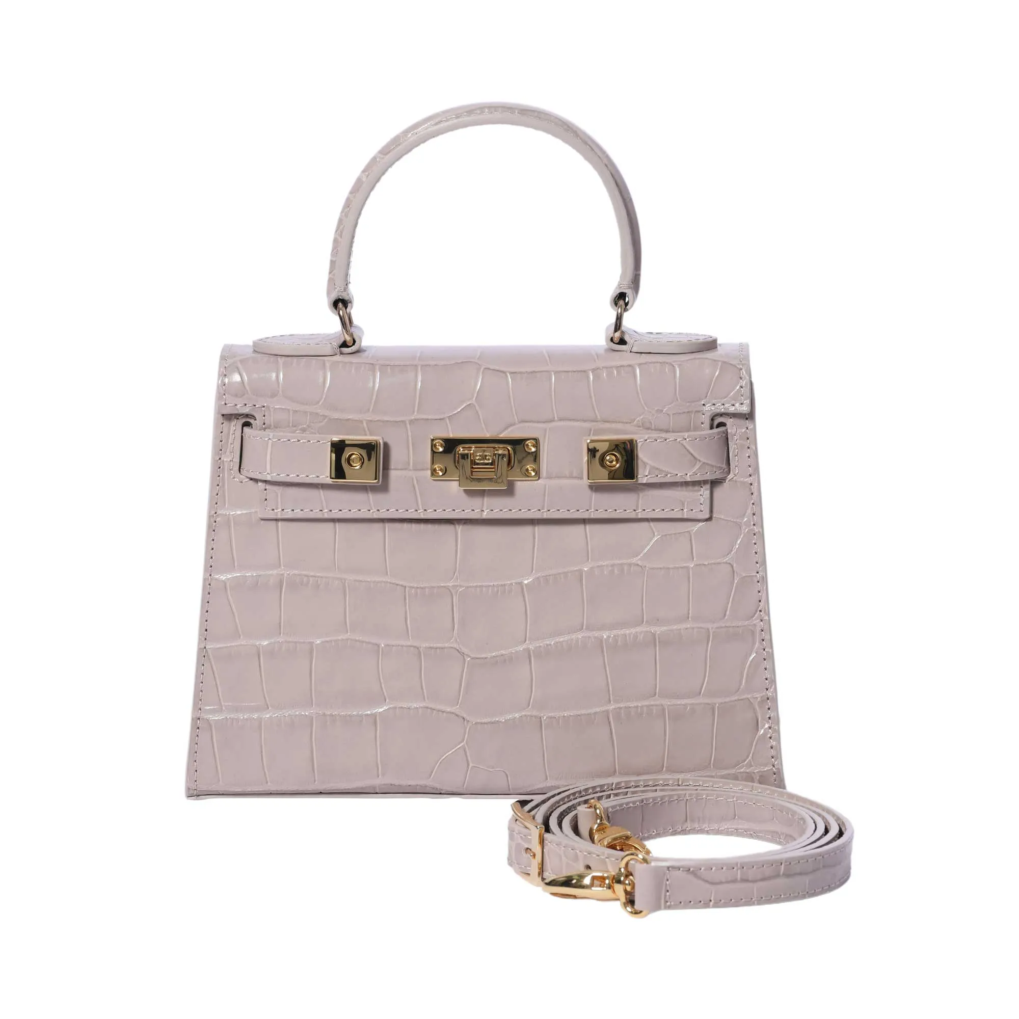 Lalage Maya Medium top handle Handbag with optional crossbody strap