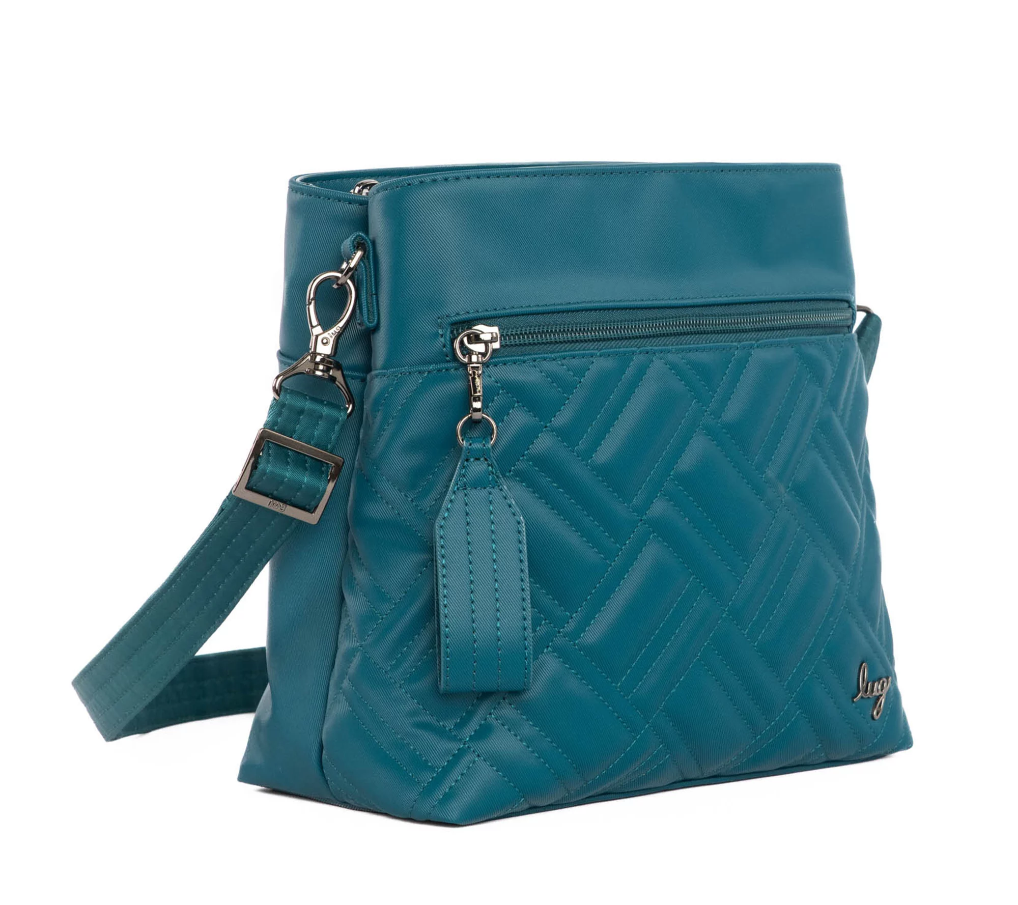 Lug Satin Luxe Quilted Medium Crossbody - Double Dip