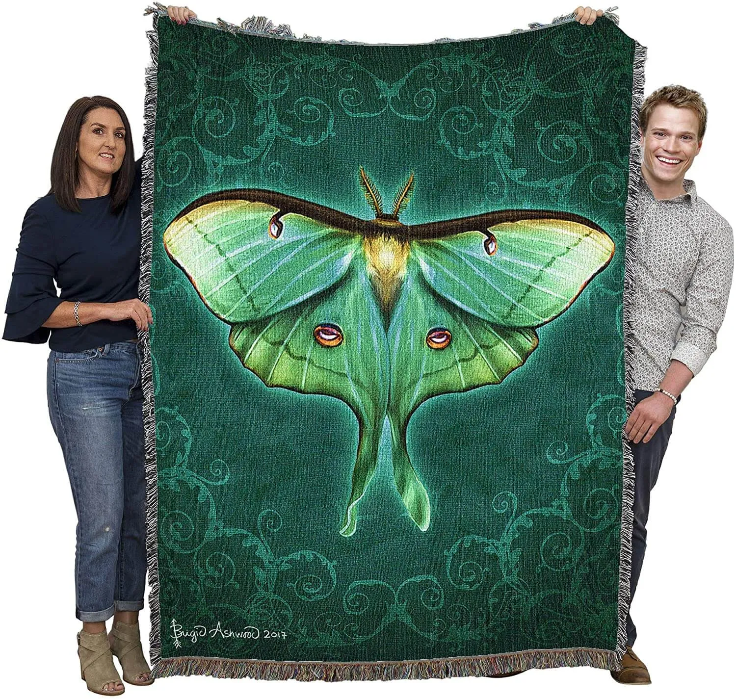 Luna Moth Tapestry Blanket