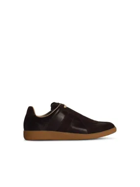 Maison Margiela    Maison Margiela 'Replica' Brown Lear Sneakers