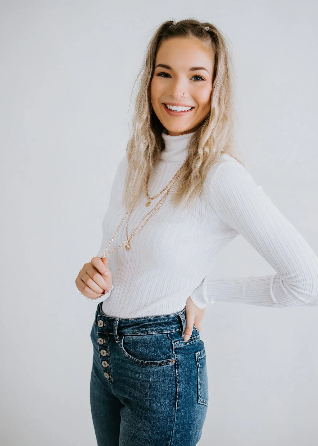 Mallory Ribbed Turtleneck Top FINAL SALE