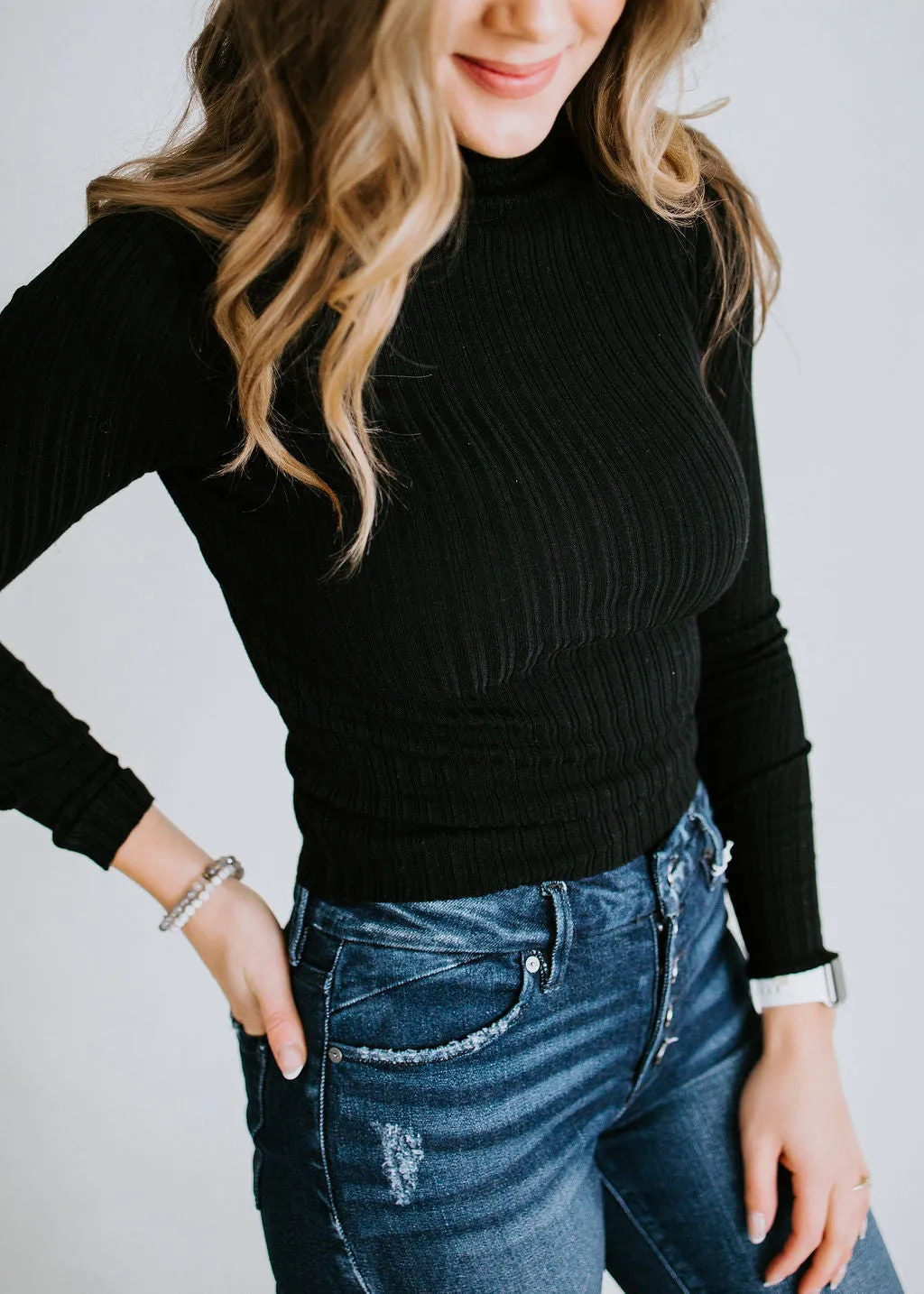 Mallory Ribbed Turtleneck Top FINAL SALE