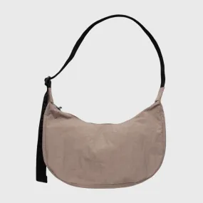 Medium Nylon Crescent Bag (Taupe)