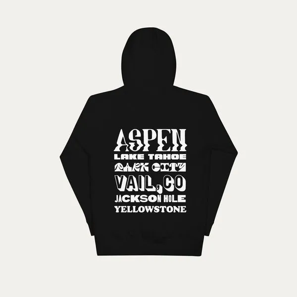 Melrose Place  Ski Season Graphic Hoodie