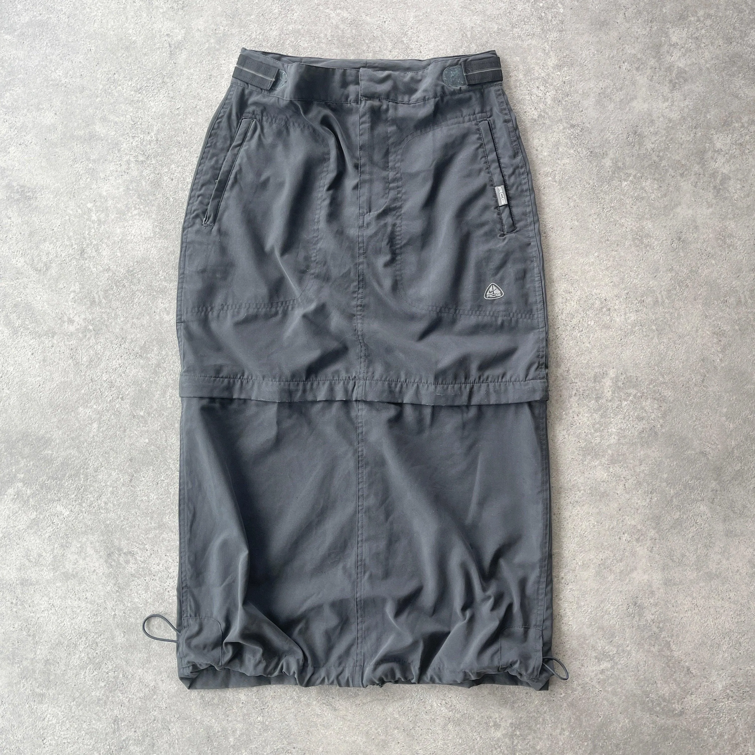 Nike ACG S/S 2002 convertible technical cargo maxi skirt (S)