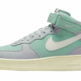 NIKE AIR FORCE 1 MID GREY FOG ENAMEL GREEN