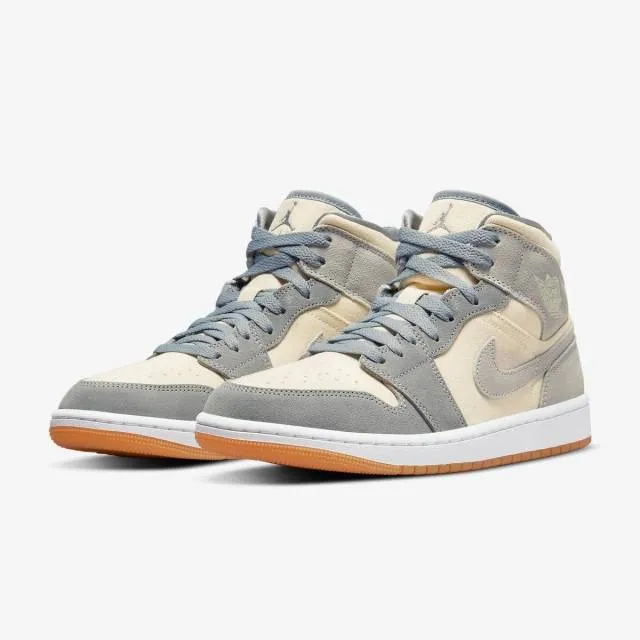 Nike Air Jordan 1 Mid (Coconut Milk Particle Grey/ White...