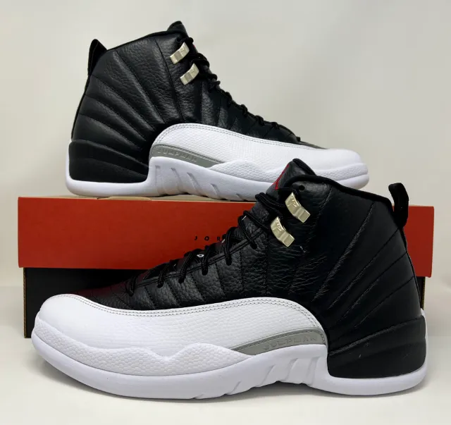 Nike Air Jordan Retro XII 12 Playoffs 2022 Black White M...