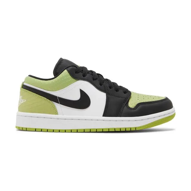 Nike Women's Air Jordan 1 Low SE (Vivid Green Snakeskin/...