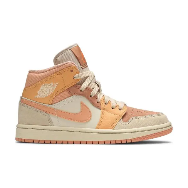 Nike Women's Air Jordan 1 Mid (Apricot/ Atomic Orange/ A...