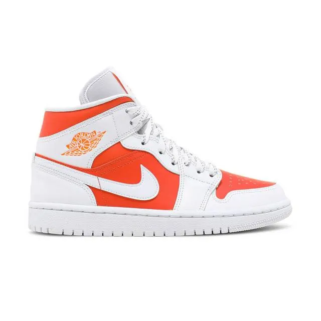 Nike Women's Air Jordan 1 Mid SE (Bright Citrus/ White/ ...