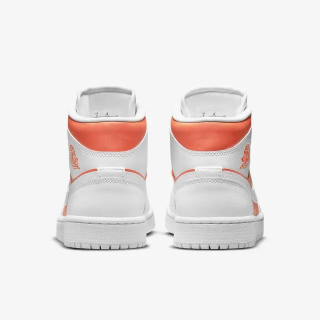 Nike Women's Air Jordan 1 Mid SE (Bright Citrus/ White/ ...