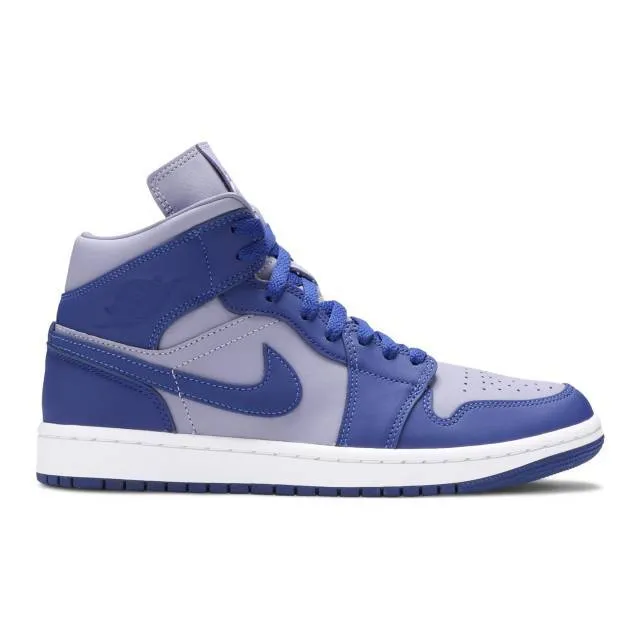 Nike Women's Air Jordan 1 Mid SE (Iron Purple Deep Royal...