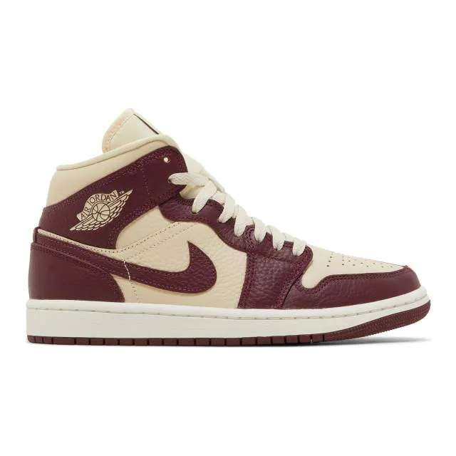 Nike Women's Air Jordan 1 Mid SE (Split Beach Cherrywood...