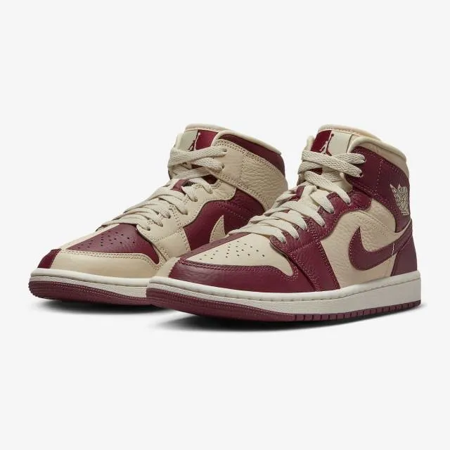 Nike Women's Air Jordan 1 Mid SE (Split Beach Cherrywood...