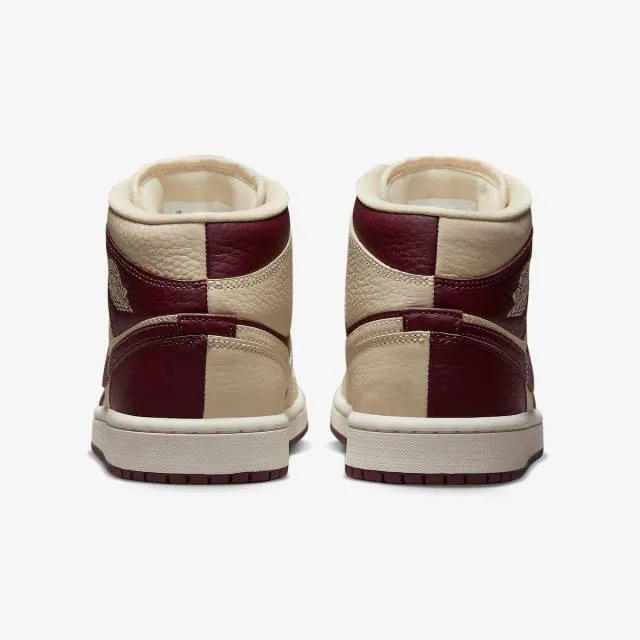 Nike Women's Air Jordan 1 Mid SE (Split Beach Cherrywood...