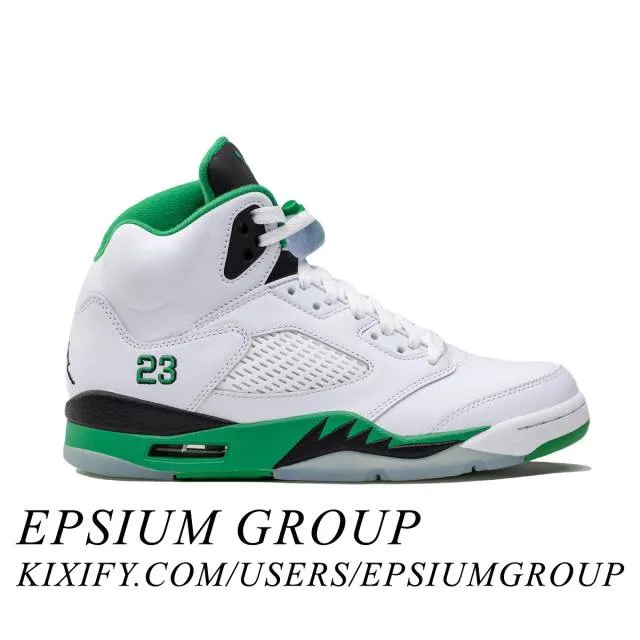 Nike Women's Air Jordan 5 Retro (Lucky Green/ White/ Luc...