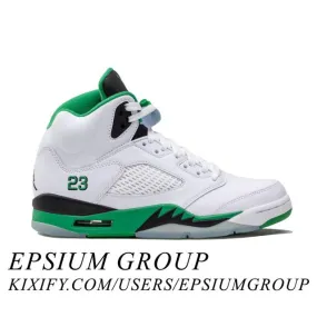 Nike Women's Air Jordan 5 Retro (Lucky Green/ White/ Luc...