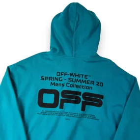 Off-White Spring Summer 20 Teal Hoodie 