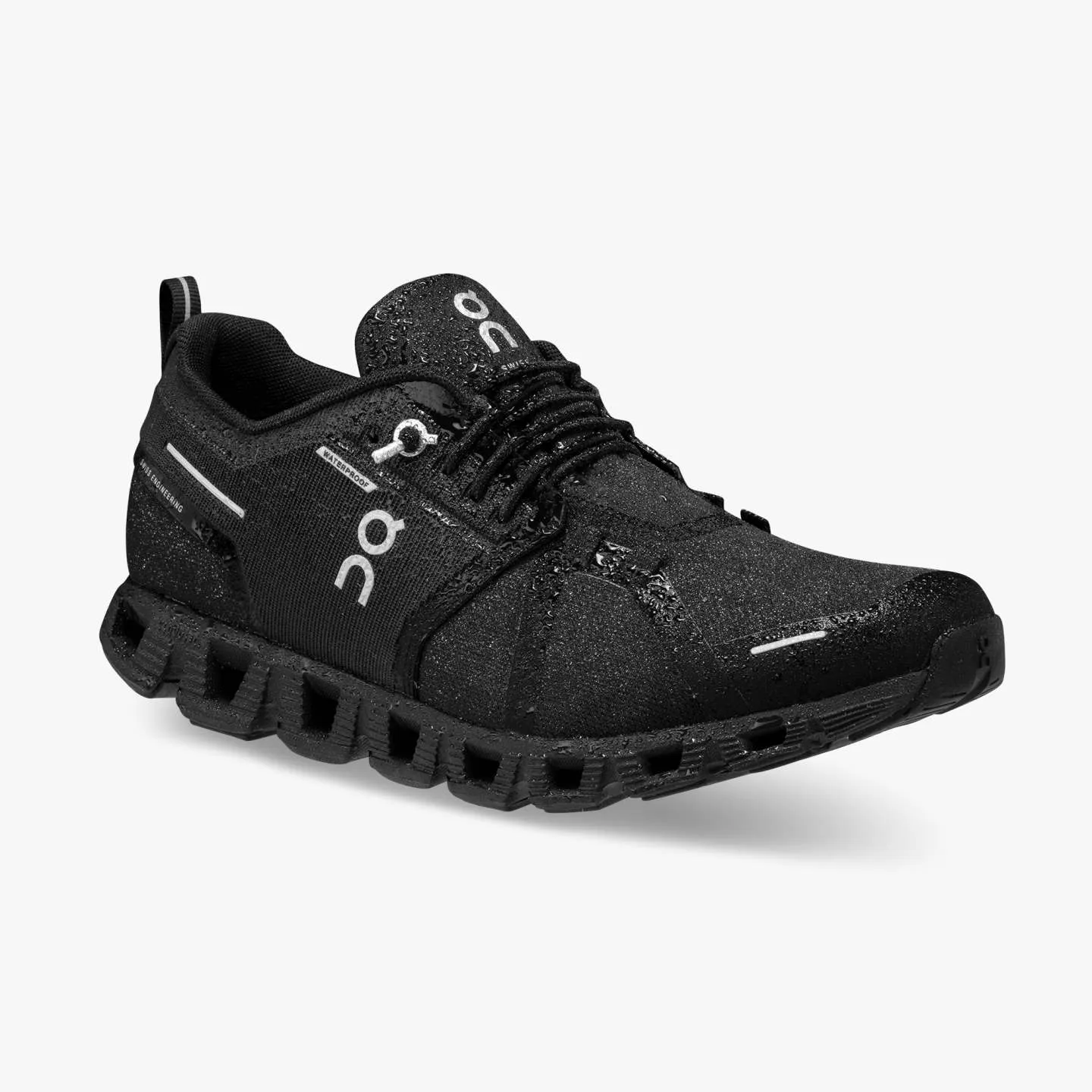 On Women's Cloud 5 Waterproof Running Shoes All Black