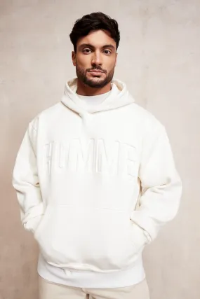 Oversized Boxy Homme Debossed Hoodie | boohooMAN UK