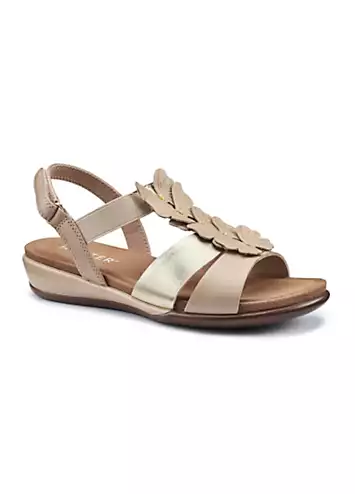 Pamplona Nude Gold Women’s Sandals by Hotter | Look Again