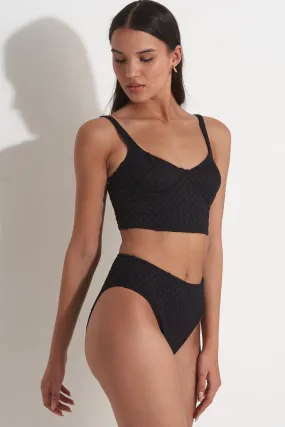 PILPEL CROCHET BIKINI TOP IN BLACK