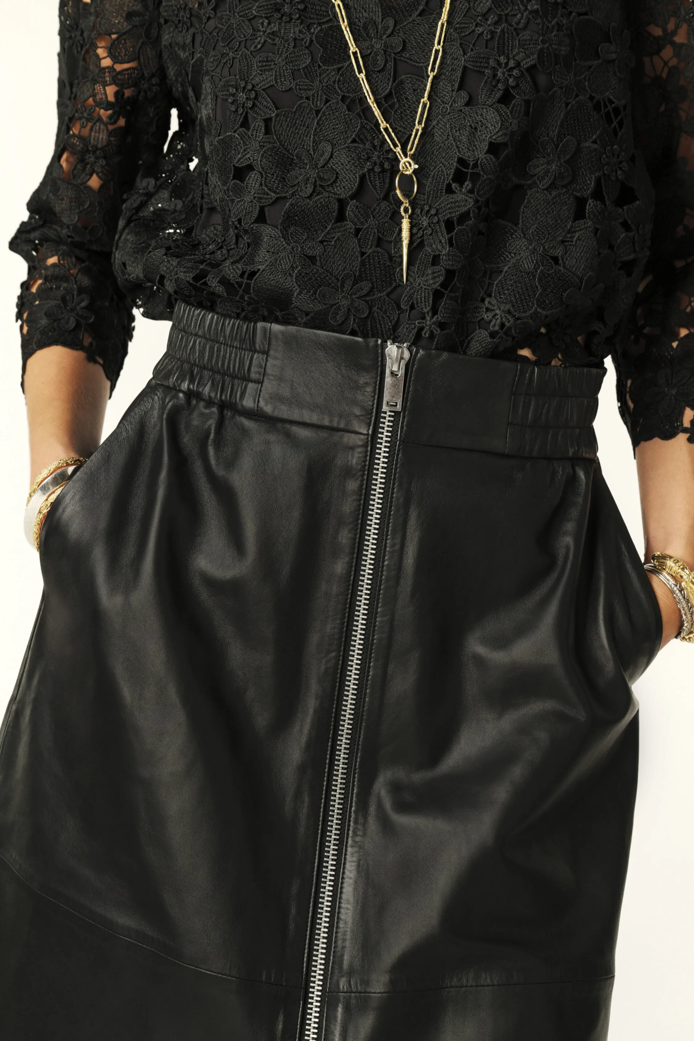 PONA leather skirt