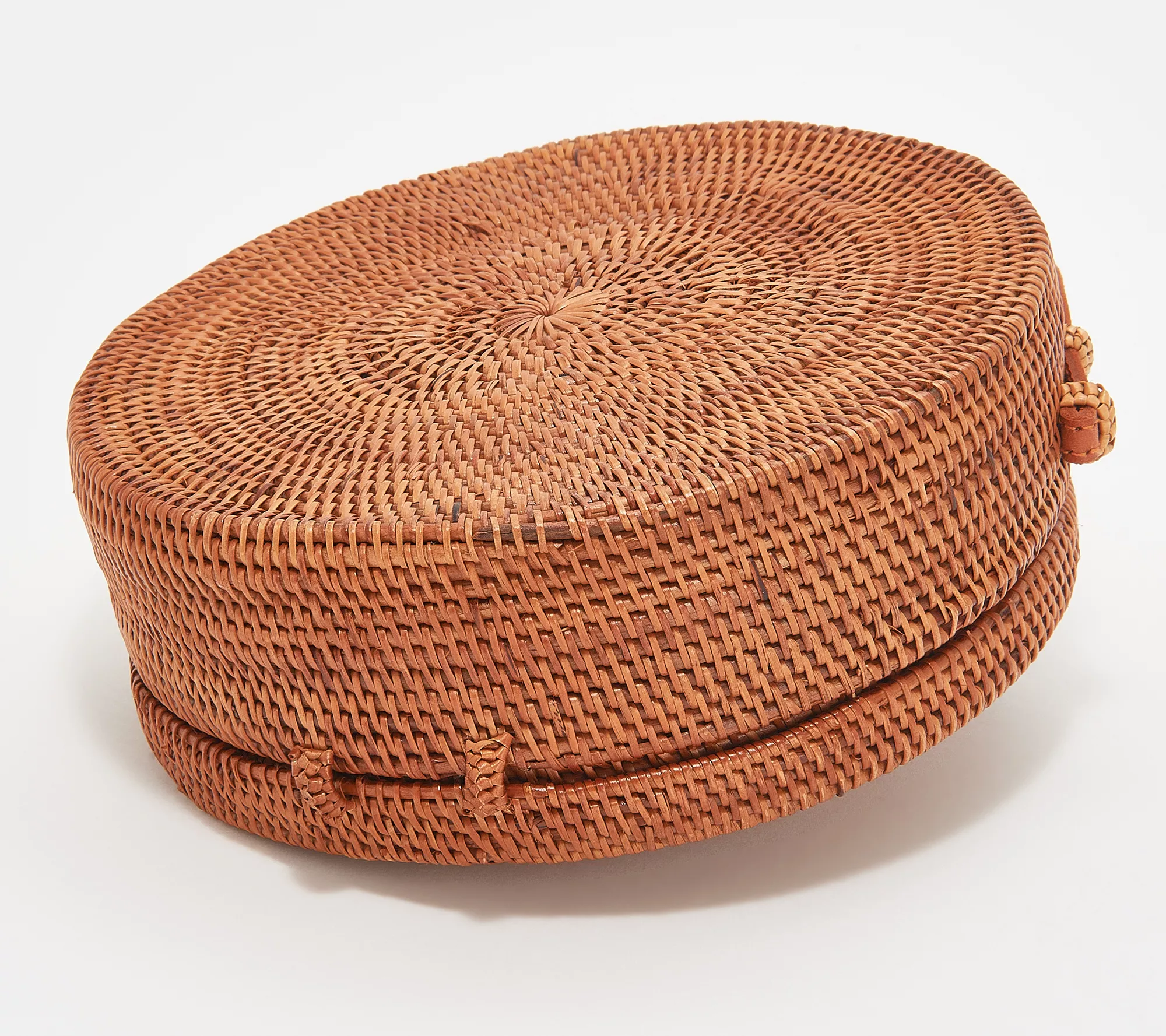 POPPY & SAGE Woven Rattan Circle Crossbody - Camilla