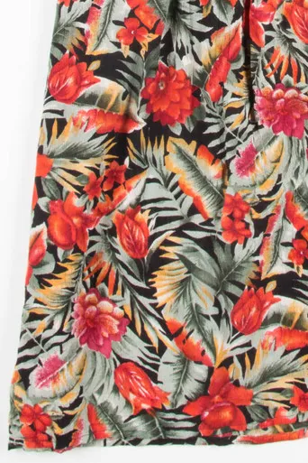 Red Hawaiian Hippie Skirt